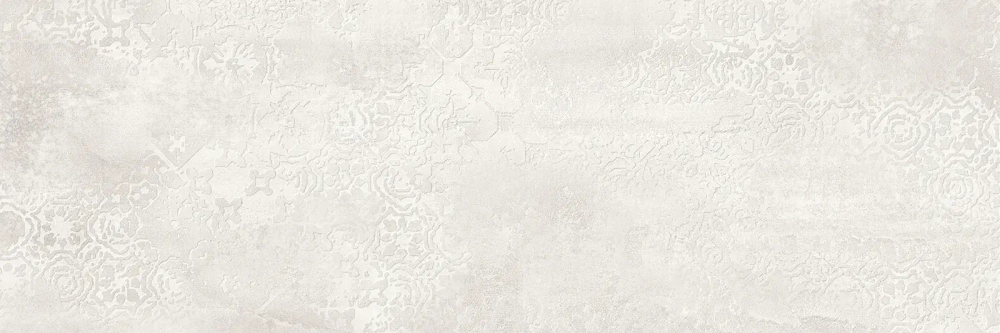 Настенная плитка Alma Ceramica TWU3090DKR17R Dakar 30x90 белая матовая под бетон / с орнаментом