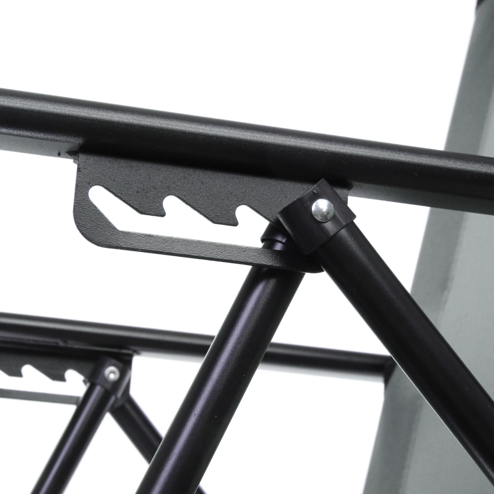 Кресло складное с подлокотниками TFS1608, 54*68*95 см, 3 положения, серый.