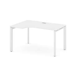 Style Project Стол рабочий эргономичный SN-59P.SPA-021(L) Белый/Металл Белый/Белый Заглушка 1380*800