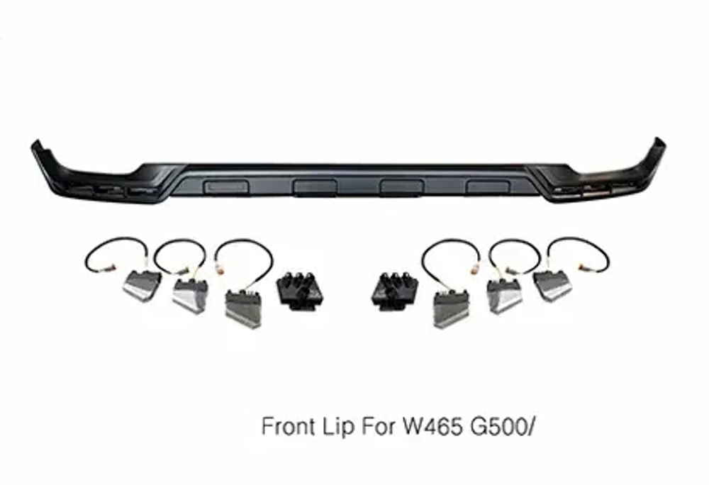 Губа переднего бампера со светом для Mercedes-Benz G-Class W465 G63 G500 G550 2025+ гелик гелентваген обвес
