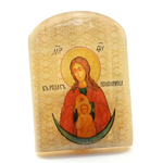 Икона из селенита "Божией Матери В Родах Помощница" арка большая, 50*30*65 мм