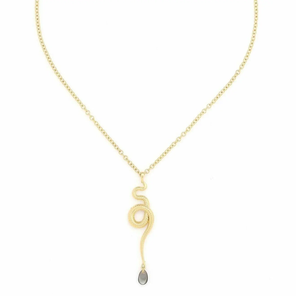 Колье ORI TAO, Venin, со змеей и перламутром, OT24.2-15-31783 (золотистый)