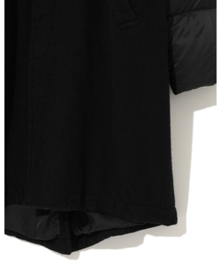 UNDERCOVER ПАЛЬТО ЧЕРНОЕ КОМБИНИРОВАННОЕ