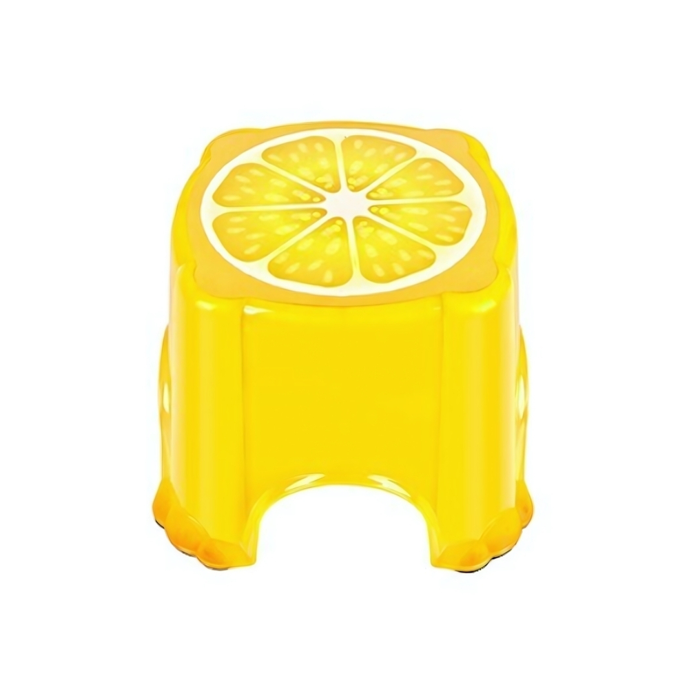 Табурет детский с рисунком "Лимон" с прорезин ножками цвет желтый