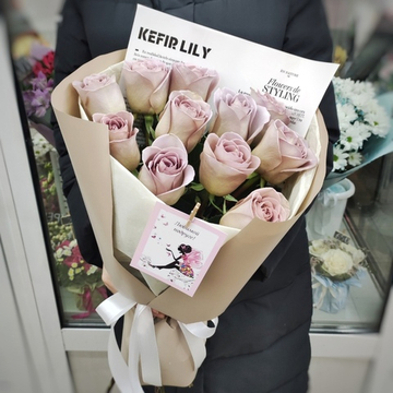 Букет из 11 роз сорта "AMNESIA" (Эквадор 60 см)