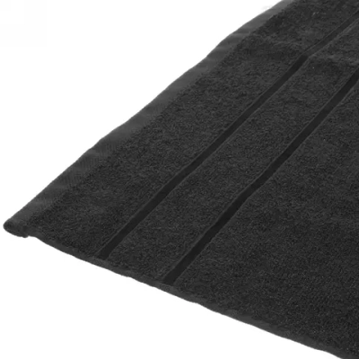 Полотенце махровое 30*30см «LUNA» цвет черный 10650 плотность 360гр/м2