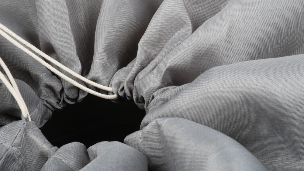 Корзина для белья на завязках серая FX-1033A