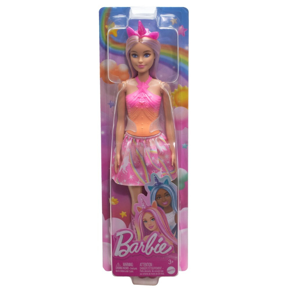 Barbie Fashionistas - Кукла Barbie Единорог в розовом наряде HRR13 / артикул   HRR12 HRR13  / GTIN 194735183623