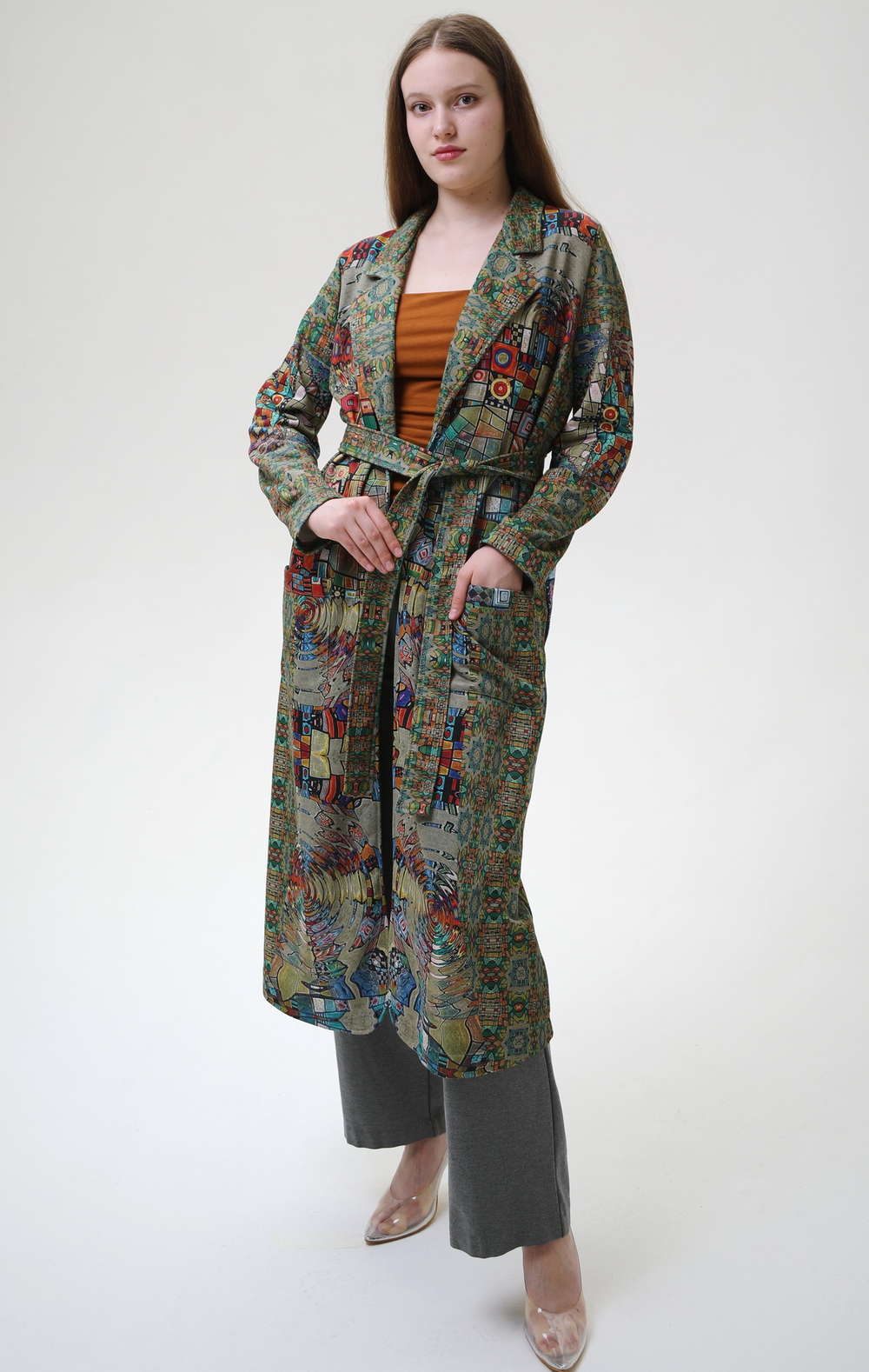 Удлинённый жакет "Витражи"