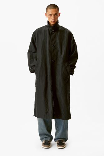 Черный хлопковый тренч Heathen