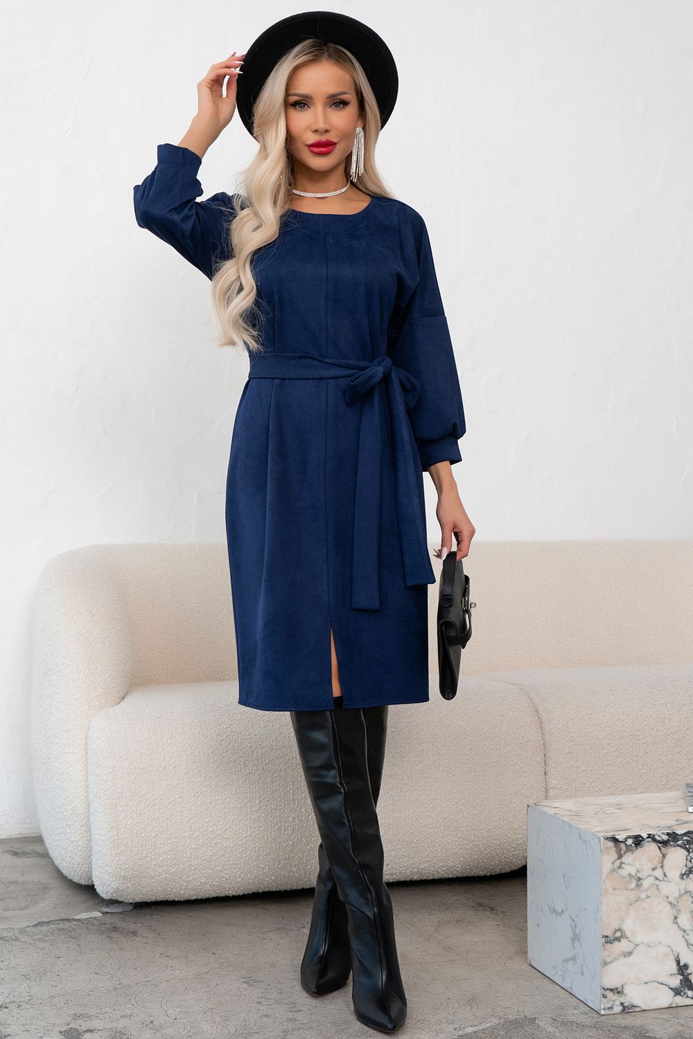 Платье Стефани (синий)-52р-р Р11-1239 Nikol