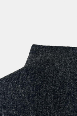 ZARA ТРИКОТАЖНАЯ НАКИДКА С ВЫСОКИМ ВОРОТНИКОМ, СЕРЫЙ