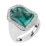 Кольцо с Турмалином и Бриллиантами, R0030-9/1