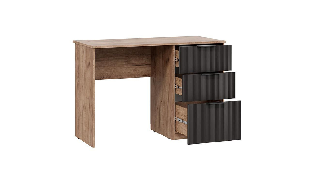 Стол письменный с ящиками Дуб Крафт Табачный/Холст Вулкан 110,2х50х75 см