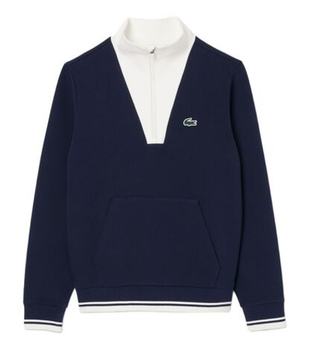 Женская Кофта теннисная Lacoste Heritage UV Protect - navy blue/white