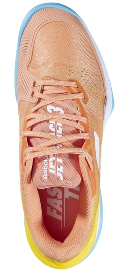 Женские теннисные кроссовки Babolat Jet Mach 3 All Court - coral/gold fusion - Orange Pink