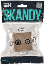 SKANDY Розетка двойная TV+SAT SK-A13Sa песочный IEK