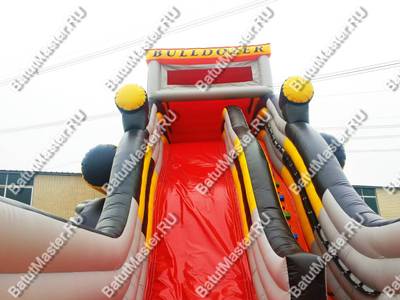 Детский надувной батут-горка "Бульдозер" 14*7*8.5 м