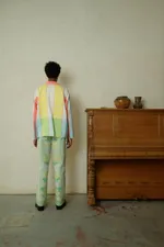 Рубашка Soeurs с Градиентным Принтом / Gradient Plaid Print Long Sleeve розовая