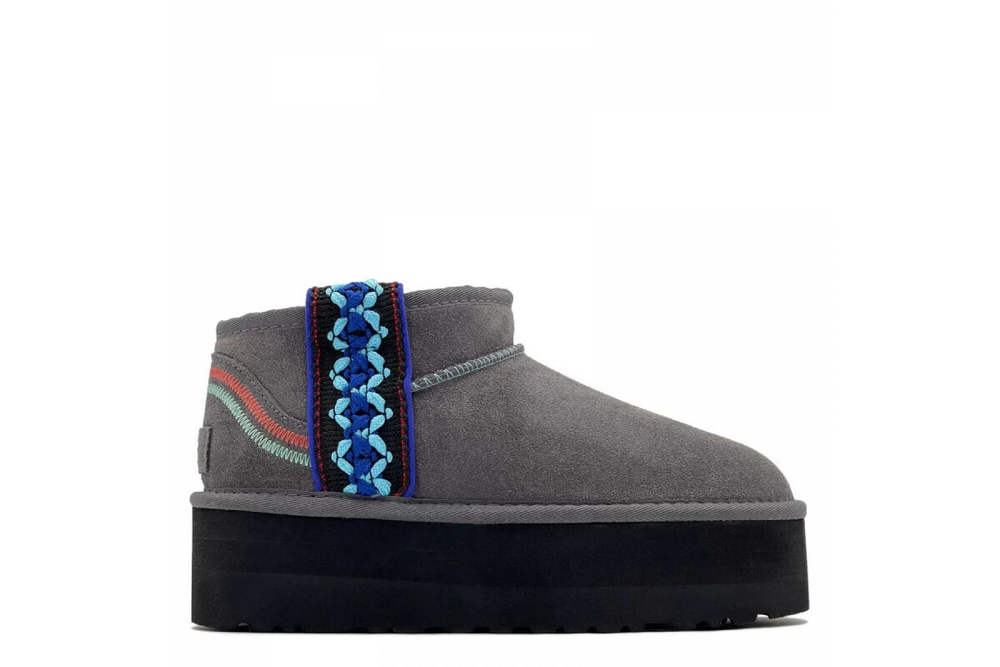 UGG Classic Ultra Mini Braid Platform Grey