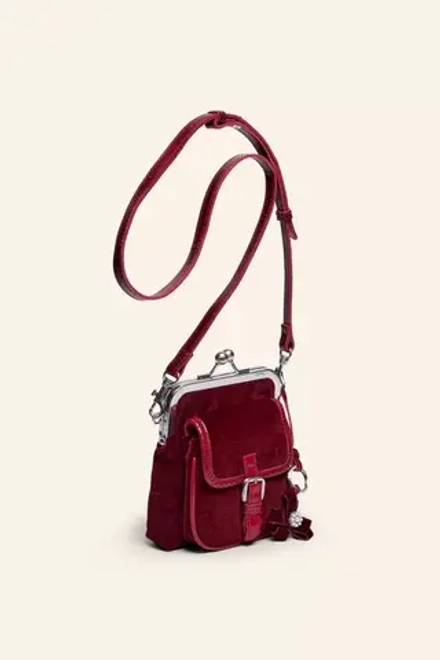 ZARA БАРХАТНАЯ СУМКА ЧЕРЕЗ ПЛЕЧО - LIMITED EDITION, КАШТАНОВЫЙ