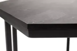 "Женева" интерьерный стол из HPL шестиугольный, D40, H55, цвет "серый гранит"