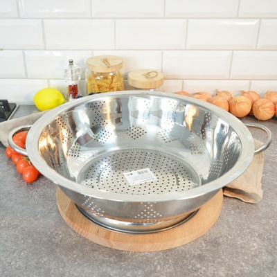 Дуршлаг 36см нерж с 2 ручками