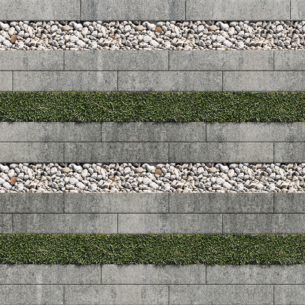 Тротуарная плитка ГАЗОННАЯ РЕШЕТКА - Искусственный камень Шунгит