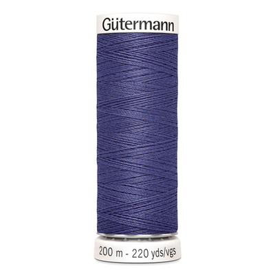 01 Нить Sew-All 100/200 м для всех материалов, 100% полиэстер Gutermann 748277 (086 фиолетовый джинс)