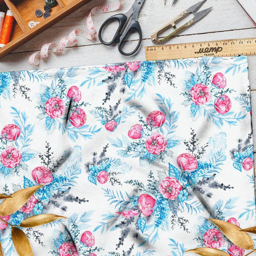 Ткань муслин натуралистичный дизайн