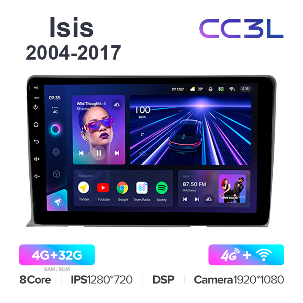 Teyes CC3L 9"для Toyota Isis 2004-2017