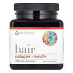 Youtheory, Hair, коллаген и кератин, 120 мини-таблеток