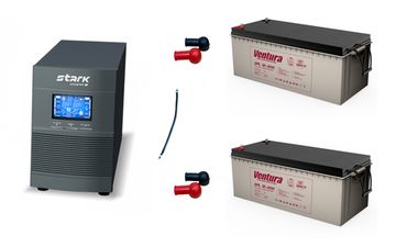 Комплект ИБП SC 1000 online + GPL 12-200 х 2 шт.