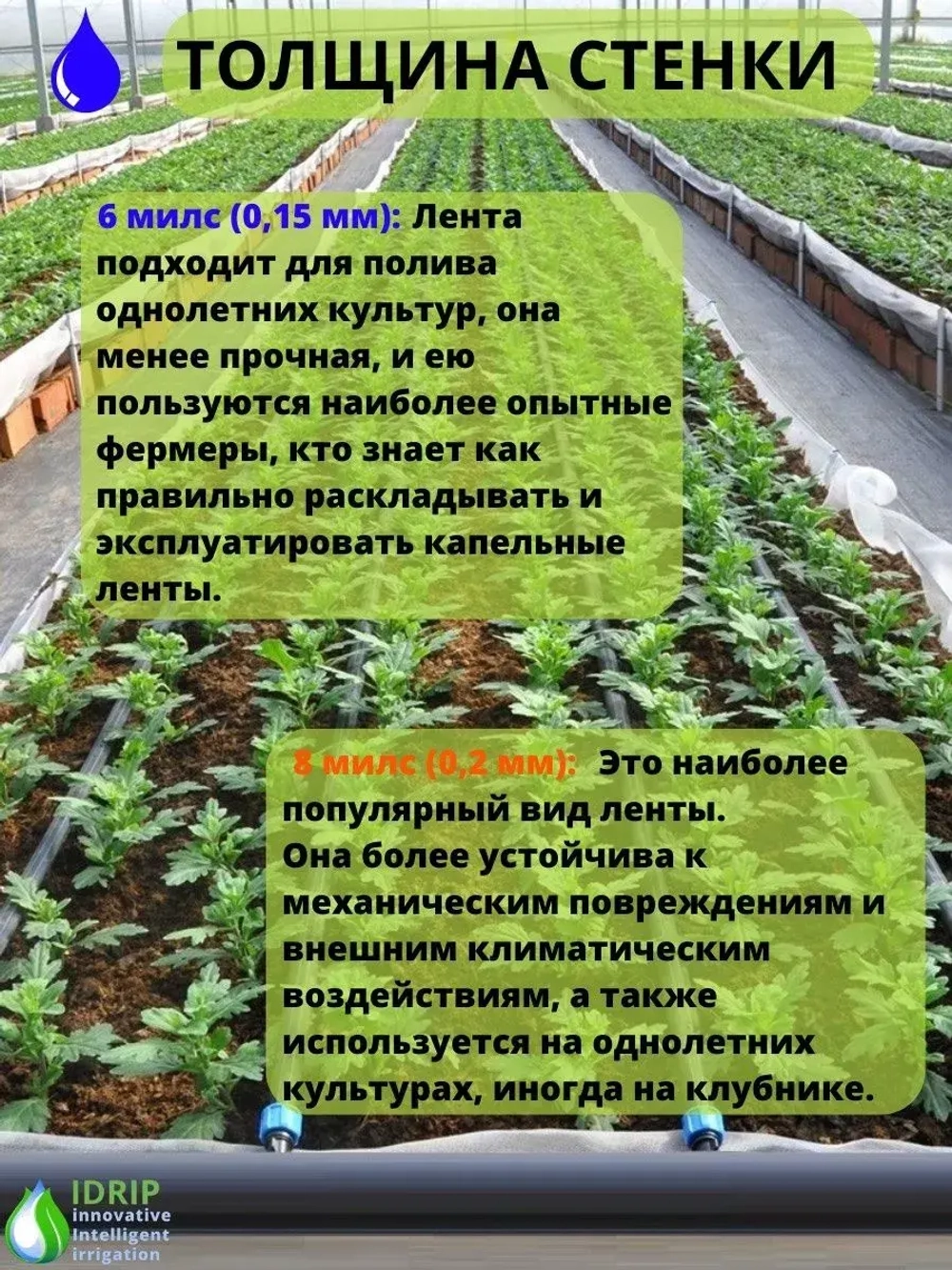 Лента для капельного полива, 200 метров, шаг капельниц 10 см