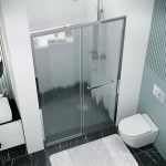 Душевая дверь Grossman Style 130 100.K33.05.130.10.02 стекло шиншилла/профиль хром