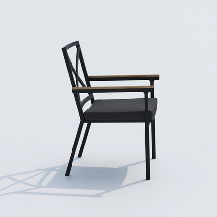 Стул Ideal Patio ФЕСТА антрацит - каркас карбон