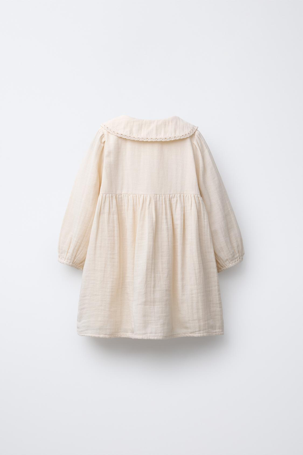 ZARA ПЛАТЬЕ С ВЫШИВКОЙ В ВИДЕ ЦВЕТОВ, БЕЖЕВЫЙ