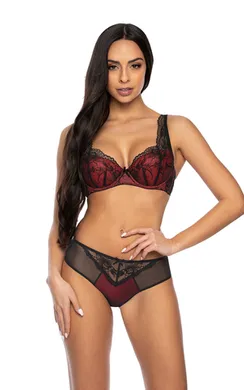 Бюстгальтер M-3530-22 Percy Czarno-Czerwony