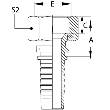 Фитинг DN 06 DKI (Г) 14x1.5 (накидная гайка)