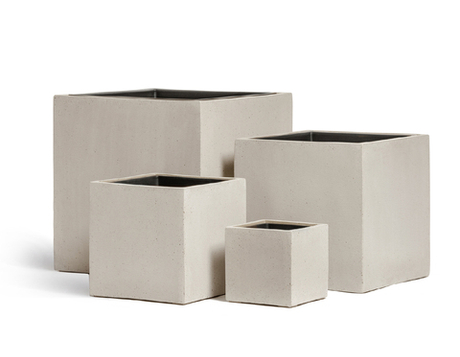 Кашпо TREEZ Effectory - серия Beton - Куб
