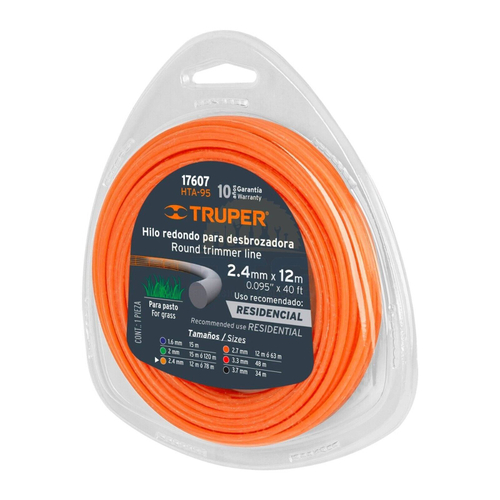 ЛЕСКА Д/ТРИММЕРА TRUPER 2,4ММ 12М 17607