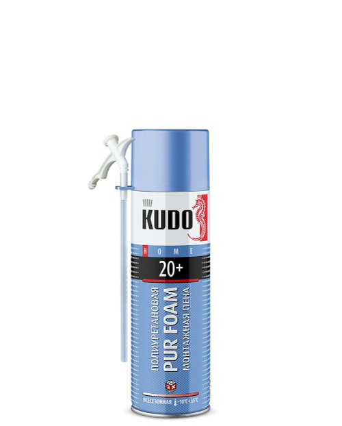 Пена полиуретановая монтажная бытовая всесезонная KUDO HOME 20+ 650 мл