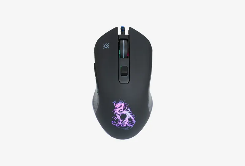 Мышь+коврик проводная Defender GM-090L [52090] черный