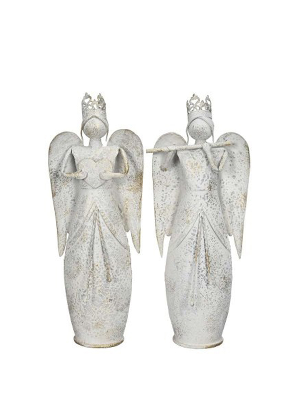 Декор "Ангел" кремовый антик 14x8xH38,5 см