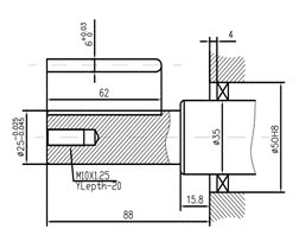 Двигатель дизельный TSS Excalibur 186FA - K1 (вал цилиндр под шпонку 25./72.2 / key)
