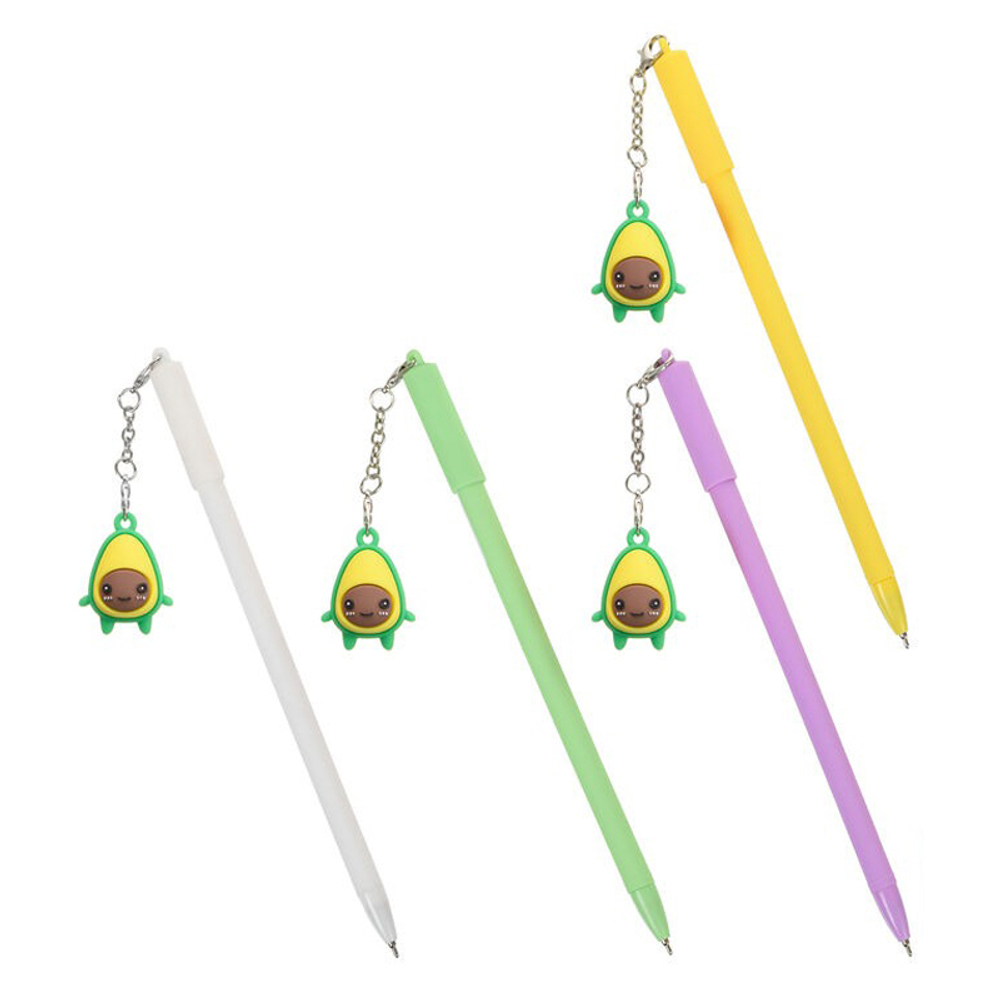 Ручка шариковая, масляная, Basir, синие чернила, серия "Авокадо", с брелоком, 30 шт