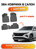 Автомобильные коврики ЭВА с бортами для Hyundai Tucson L IV (21-н.в.) China Market