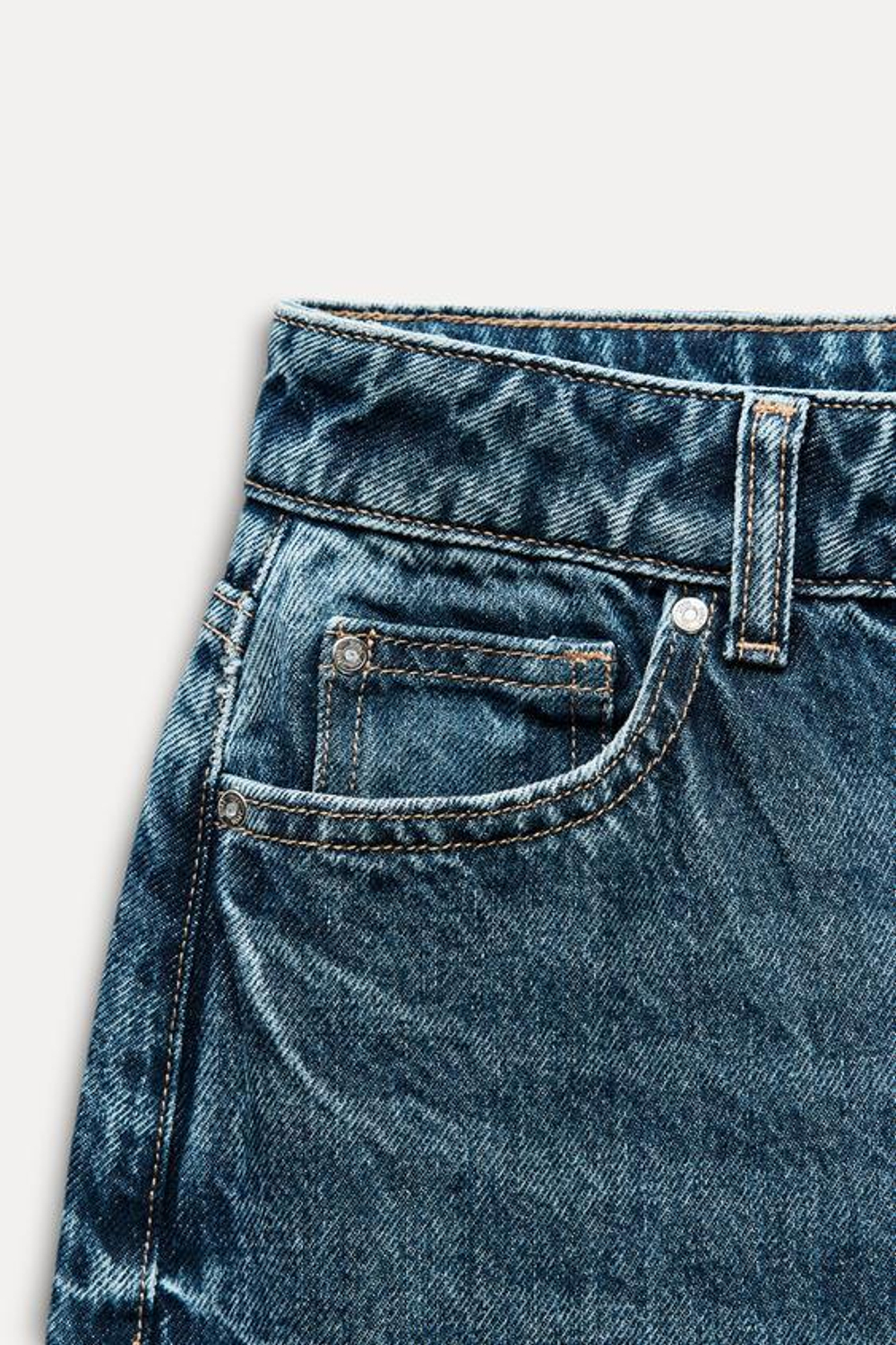 ZARA ДЖИНСЫ Z1975 WIDE LEG FULL LENGTH С ВЫСОКОЙ ПОСАДКОЙ, СИНИЙ