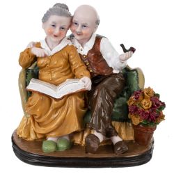 GAEM Фигурка декоративная "Бабушка с дедушкой", L16 W12 H15,5 см