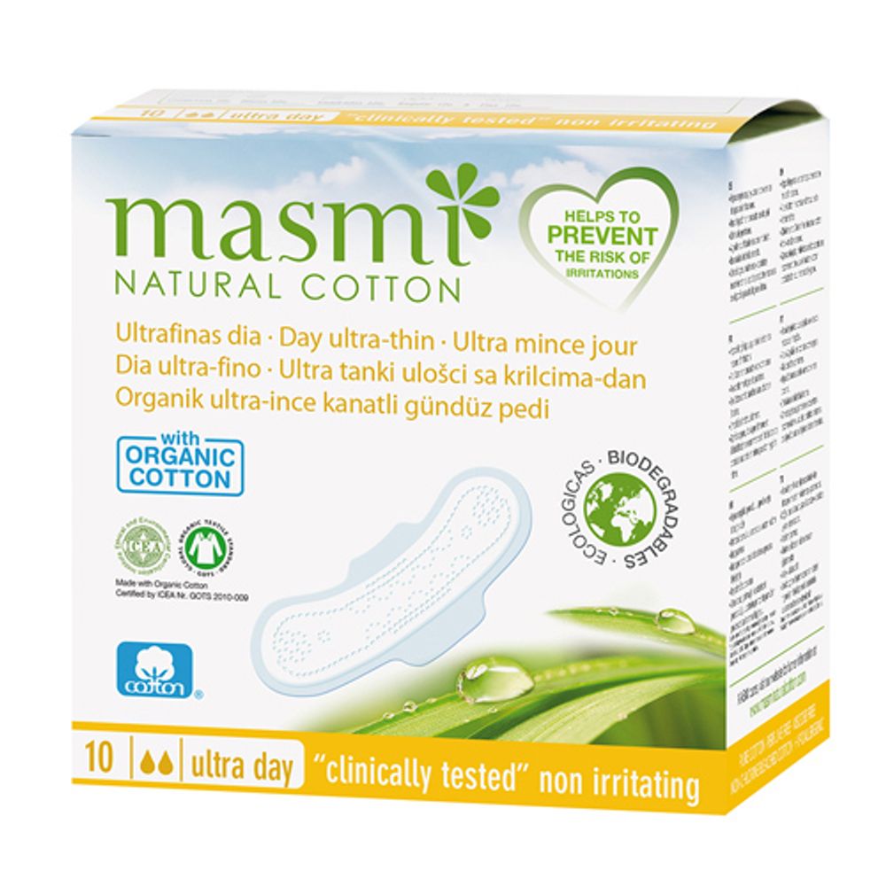 Ультратонкие дневные гигиенические прокладки из натурального хлопка  (MASMI NATURAL COTTON)